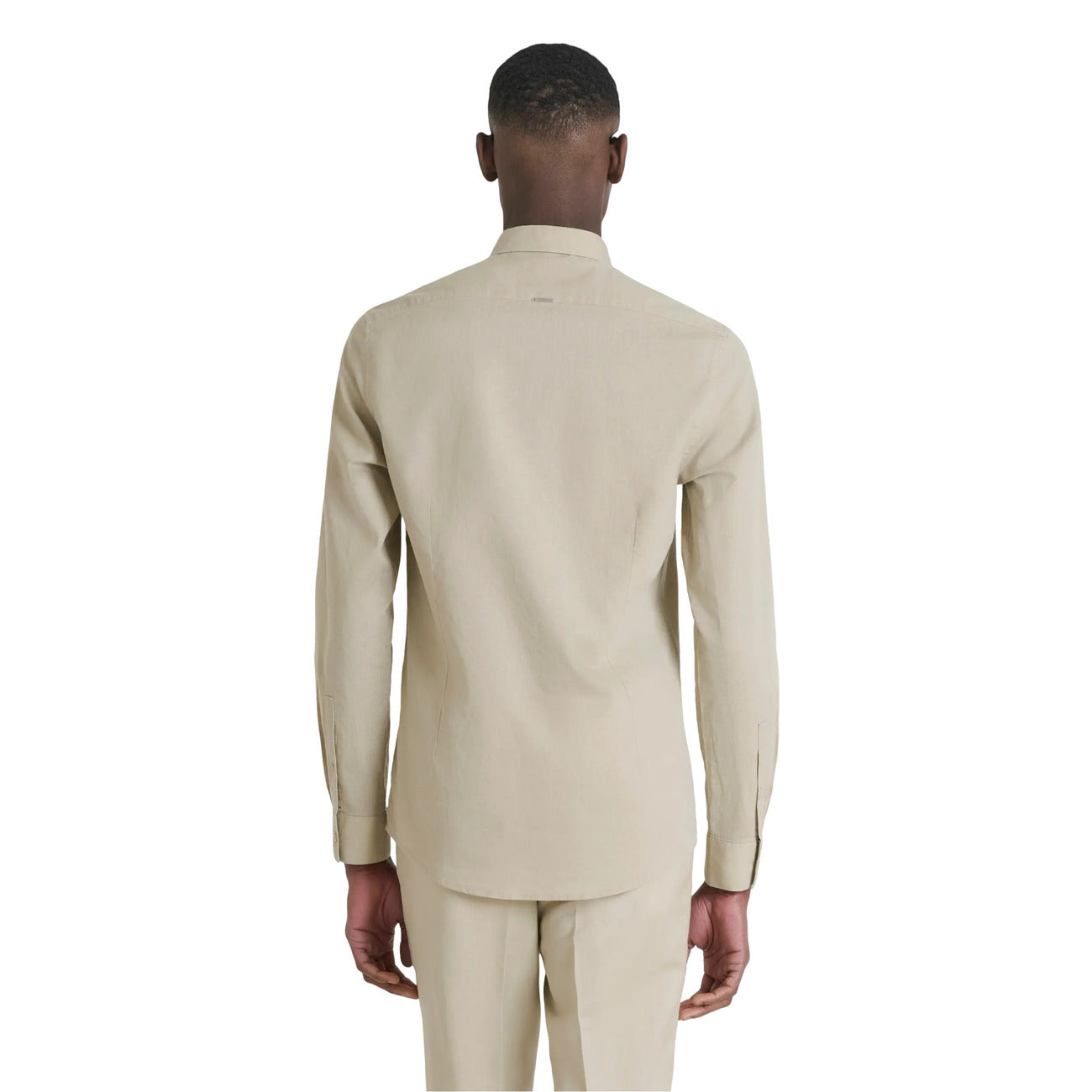 2422905 Antony Morato Camicia Beige Cotone Lino Uomo