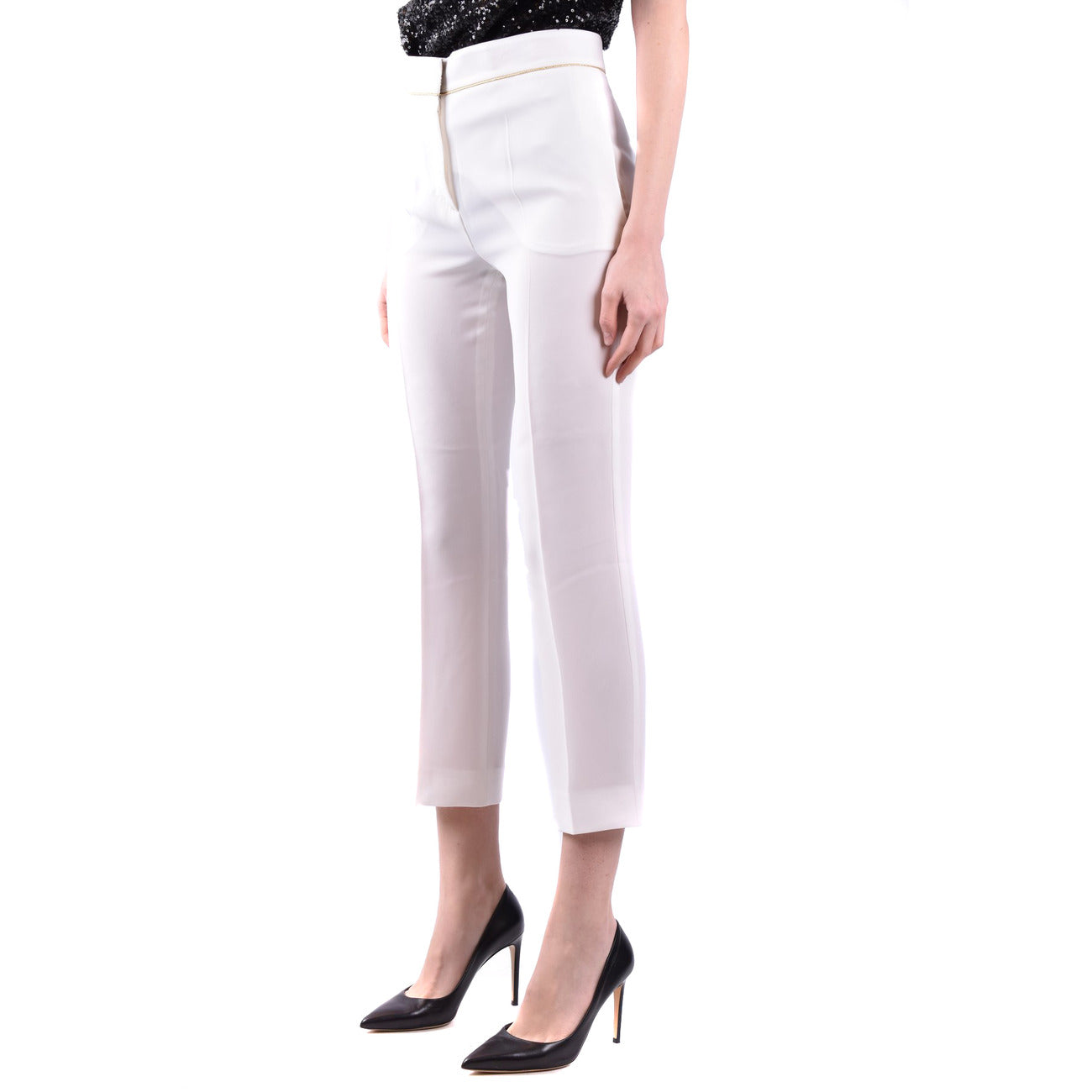 493816 Maxmara Pantaloni Bianchi Donna Primavera/Estate