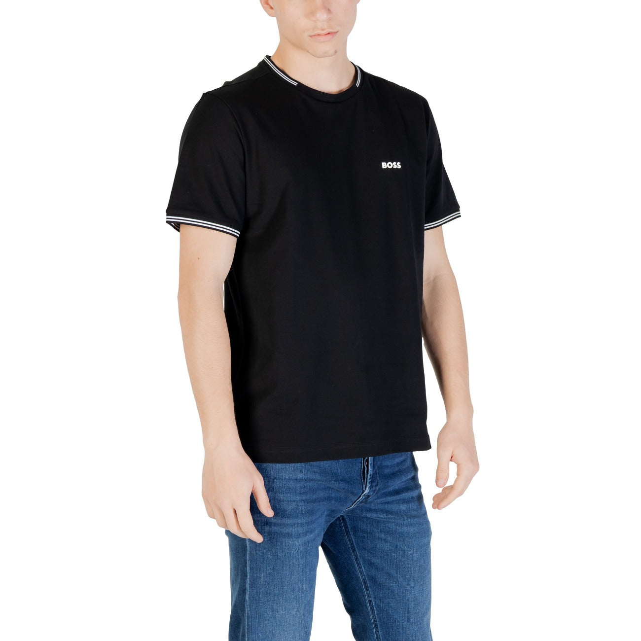 2421306 Boss T-Shirt Nera Stretch Uomo