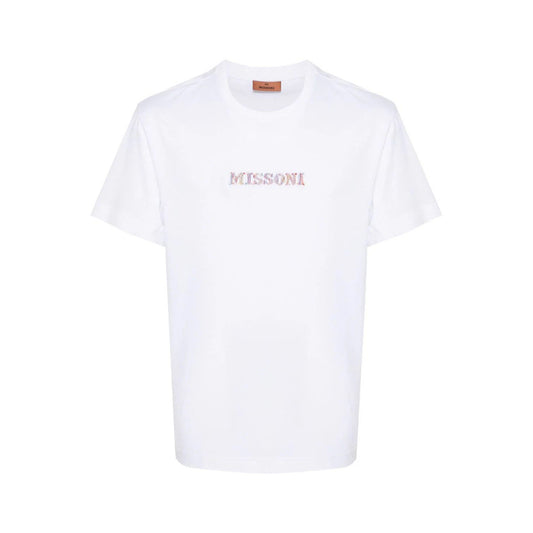 2431008 Missoni T-shirt Bianca Stampa Uomo