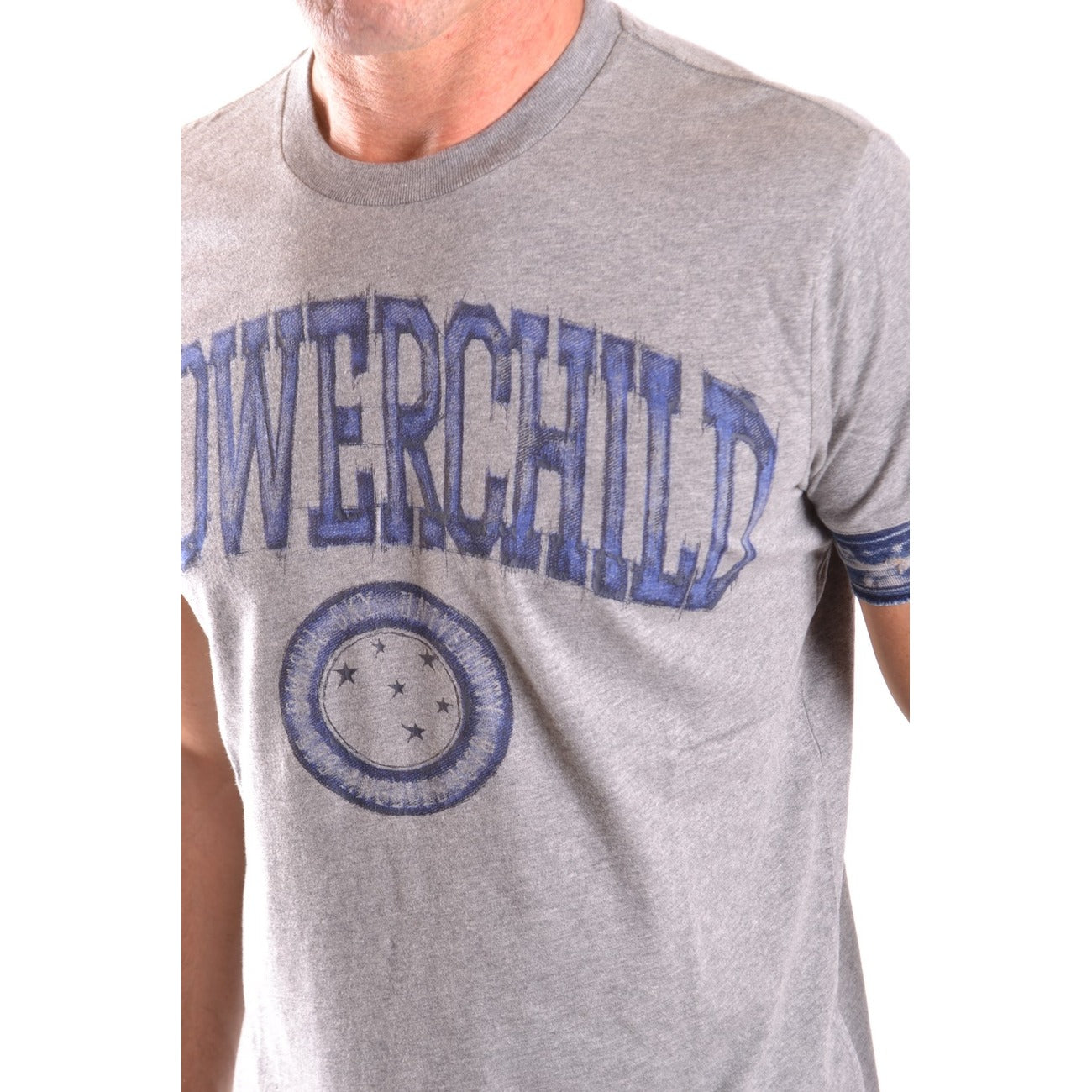 2429543 Diesel T-Shirt Grigia Stampa Uomo