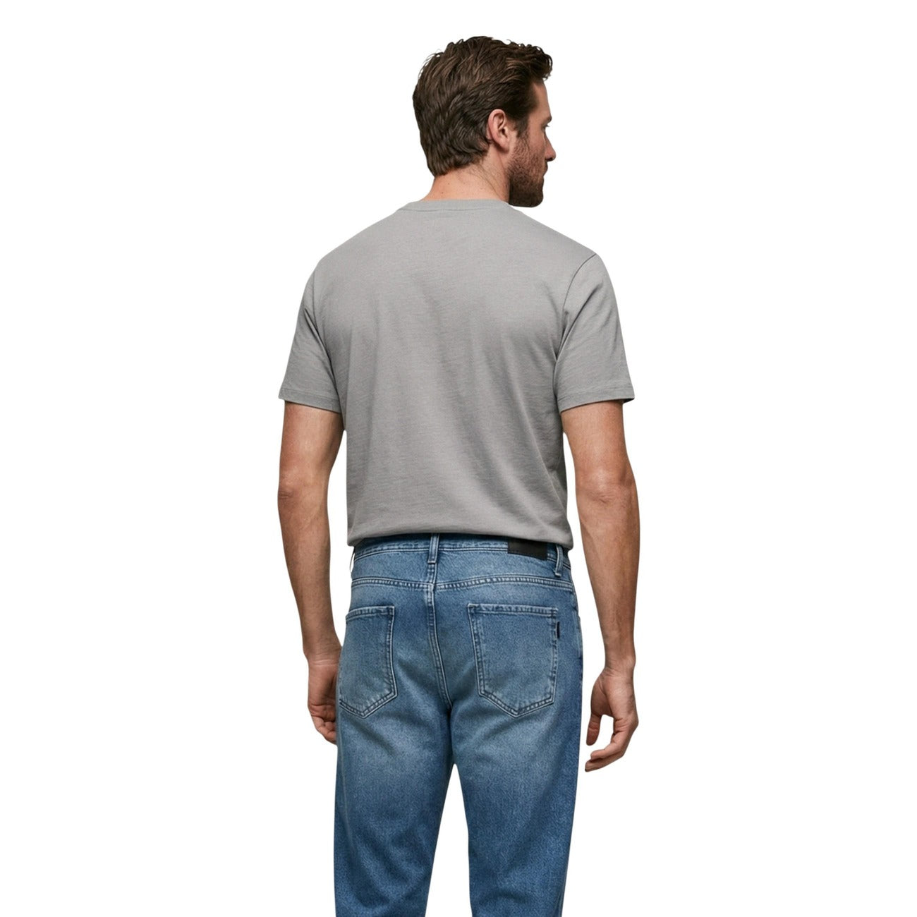 2451620 Calvin Klein Jeans T-Shirt Grigia 100% Cotone Uomo