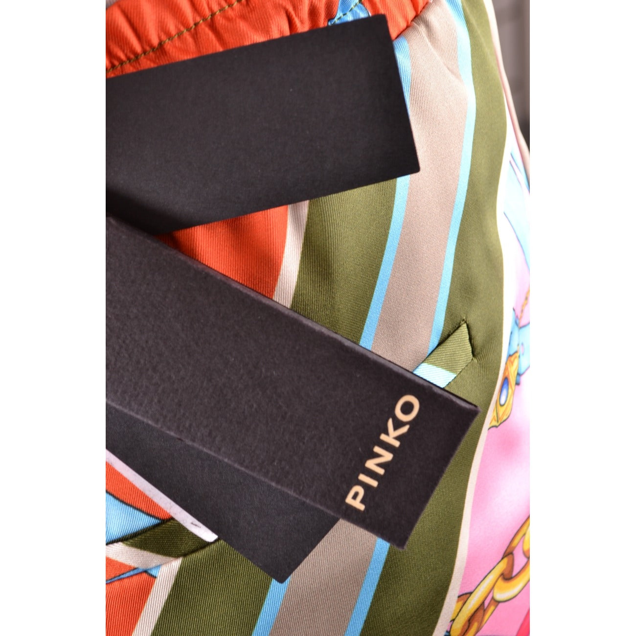 2471966 Pinko Pantaloni Stampa Rosa Donna