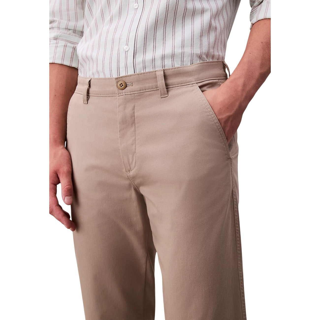 2446286 Calvin Klein Jeans Pantaloni Beige Cotone Uomo