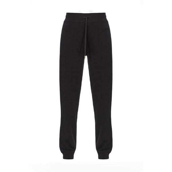 Pantaloni Neri Donna Cotone 66% Lacci