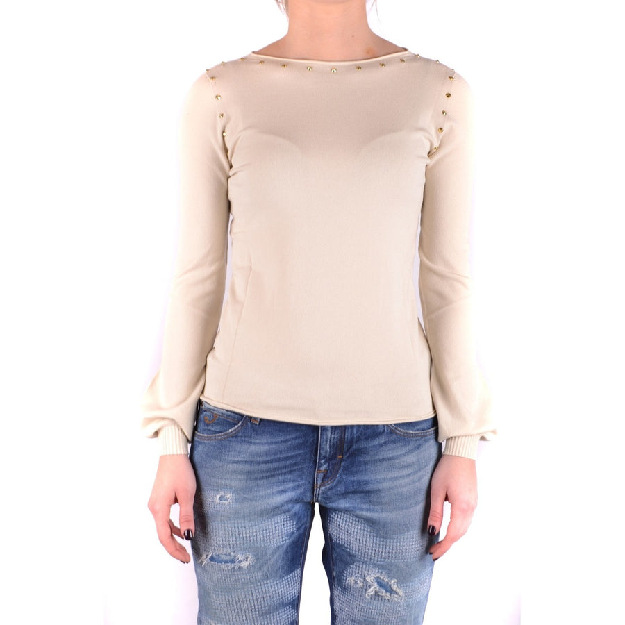 Maglia Girocollo con Borchie e Scollo Posteriore