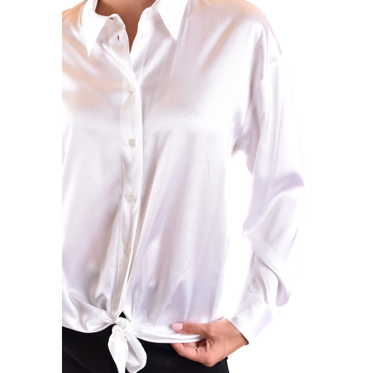 2423374 Pinko Camicia in Seta Bianca Donna