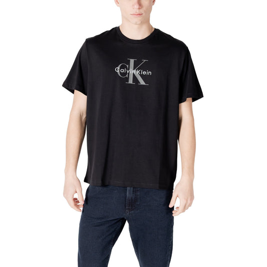 2416113 Calvin Klein Jeans T-Shirt Nera Stampa Uomo