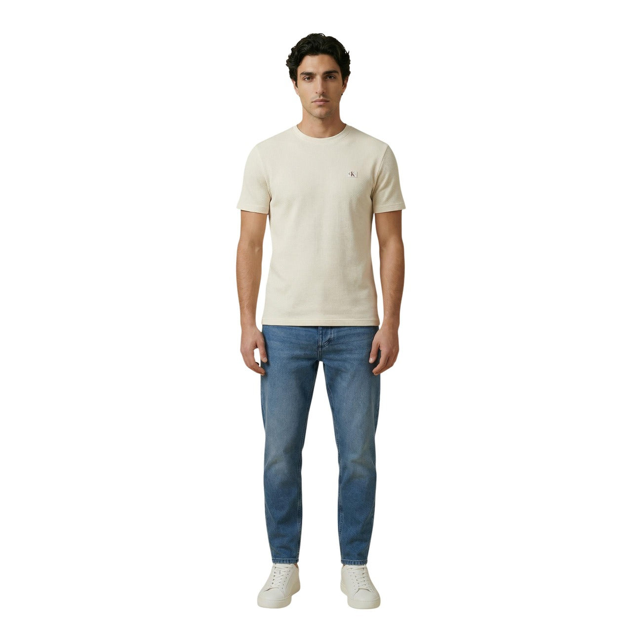 2452768 Calvin Klein Jeans T-Shirt Beige Uomo