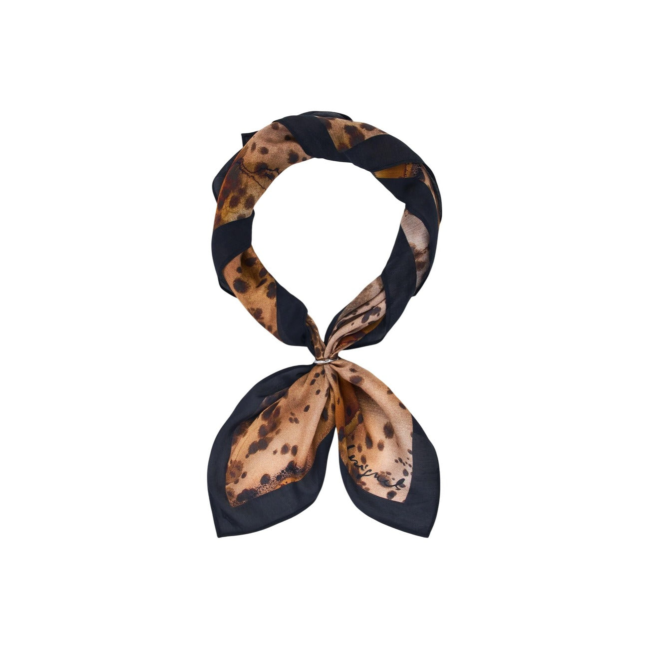 2452507 Desigual Sciarpa Beige Stampa Seta Modal Donna