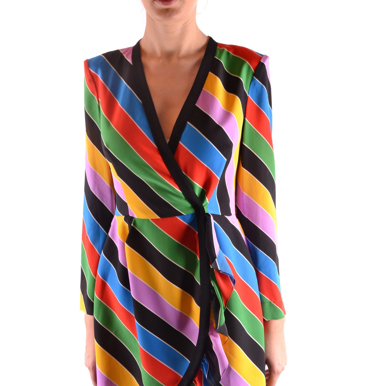 2435184 Philosophy Abito Multicolore Righe Seta Donna
