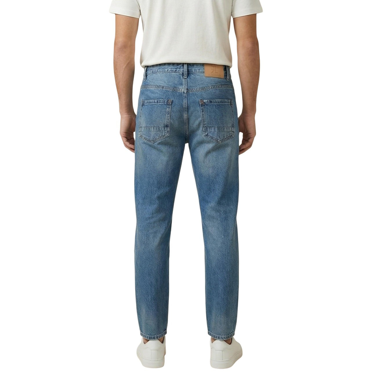 2455565 Gianni Lupo Jeans Azzurro Effetto Consumato Uomo