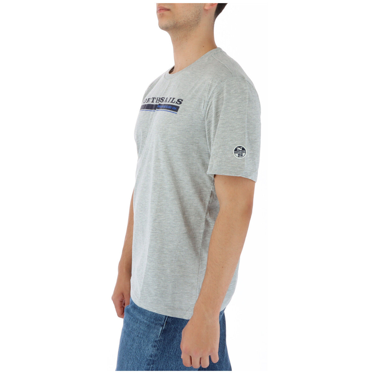 423858 North Sails T-Shirt Grigio Stampa Uomo