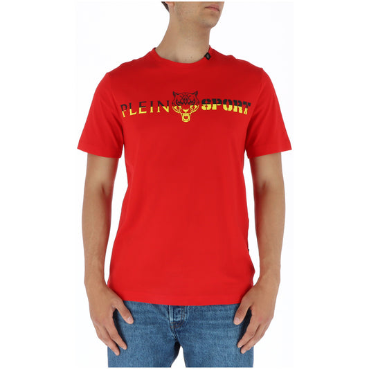 443795 Plein Sport T-Shirt Rosso Stampa Uomo