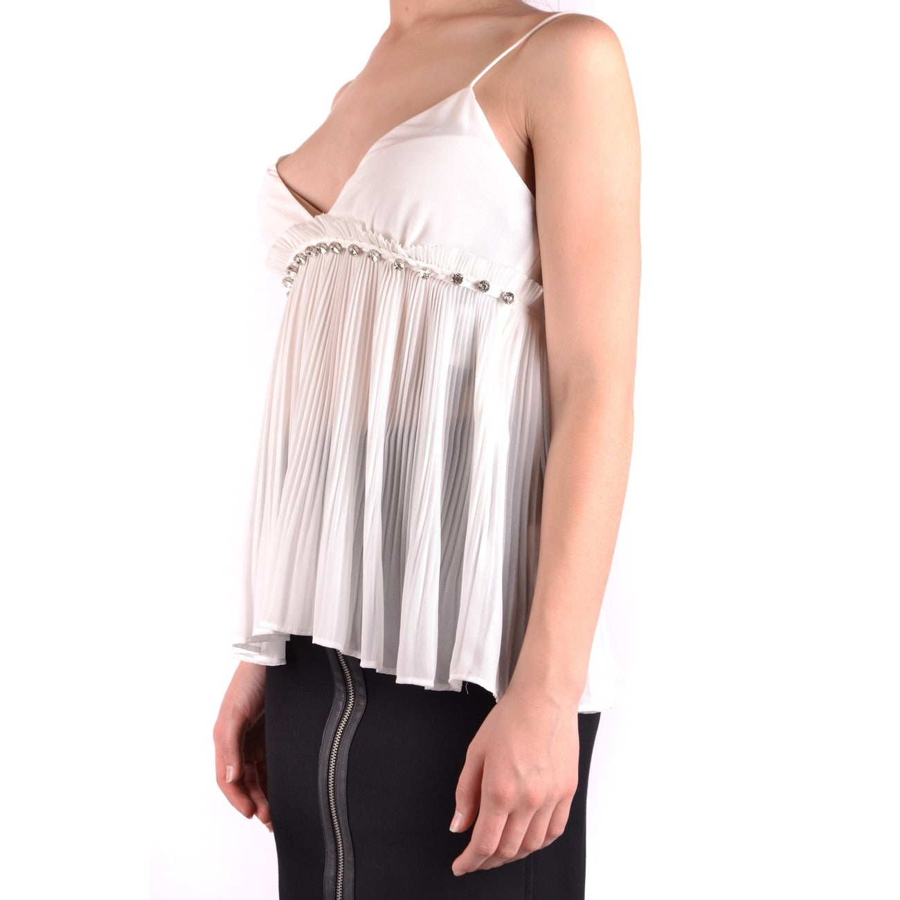 2423063 Pinko Top Bianco Donna Poliestere 100% Spalline