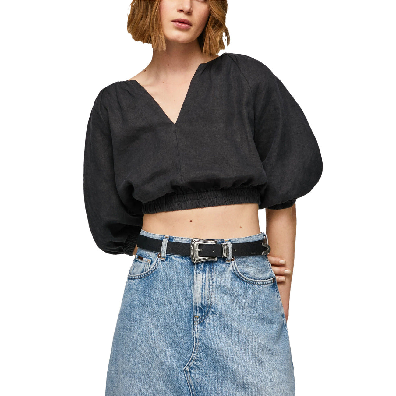 351387 Pepe Jeans T-Shirt Nera Maniche 3/4 Donna