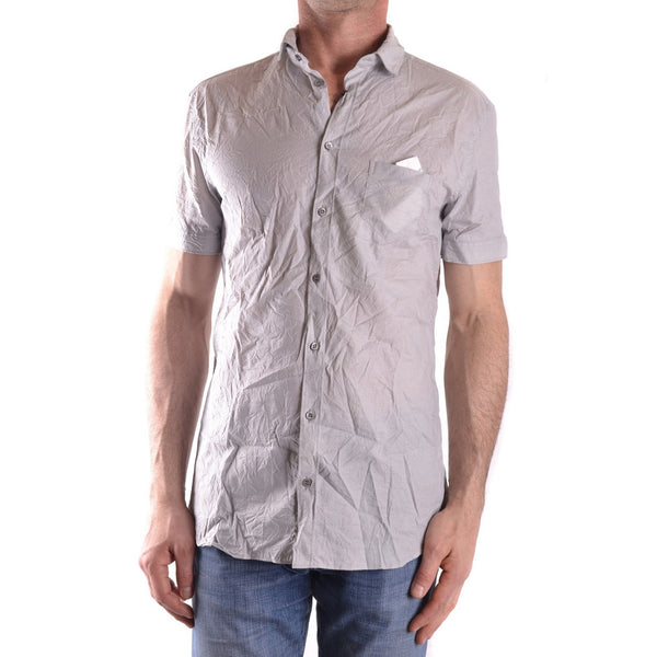 Camicia Grigio Maniche Corte Uomo