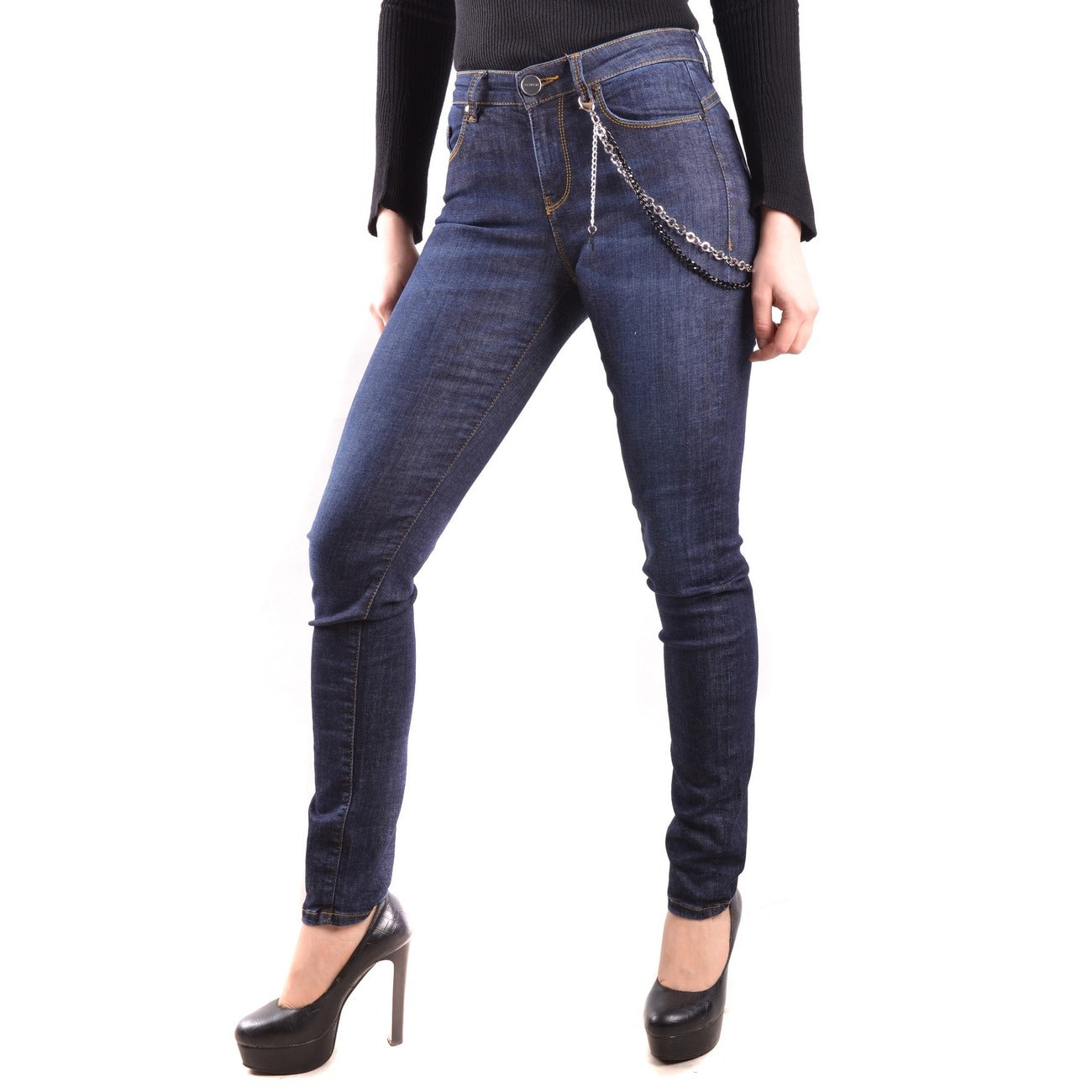 2438321 Pinko Jeans Blu Donna Cotone 90% Tasche