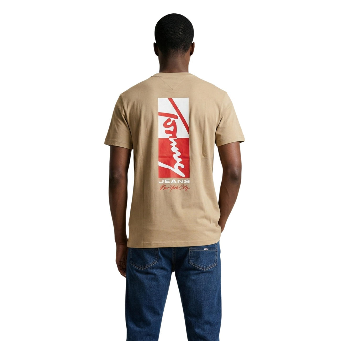 2457658 Tommy Hilfiger Jeans T-Shirt Beige Uomo