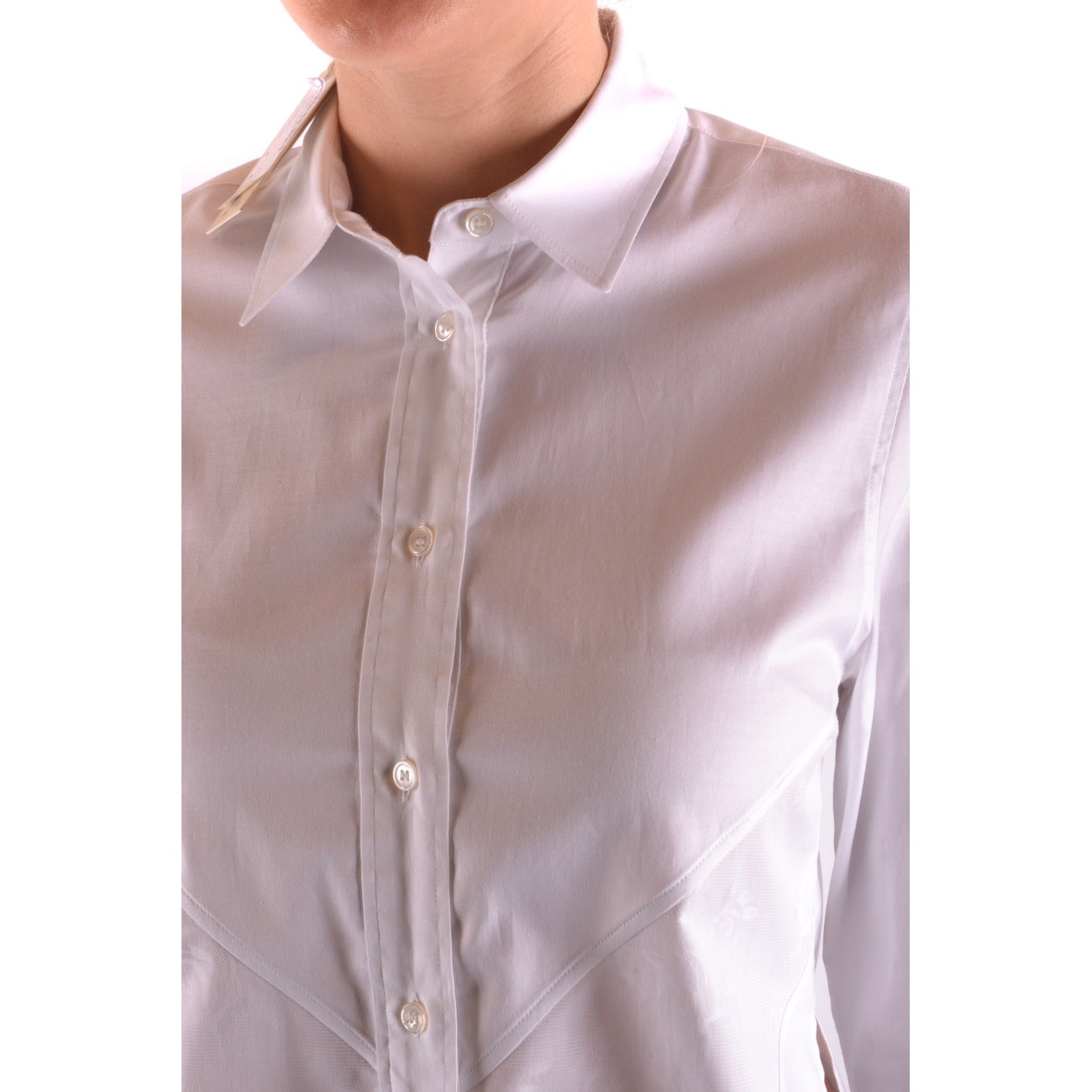 487470 Golden Goose Camicia Bianca Maniche Lunghe Donna
