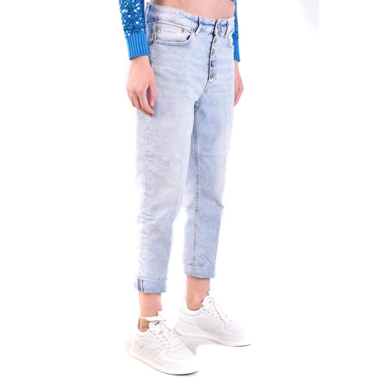488953 Dondup Jeans Azzurri Effetto Consumato Donna