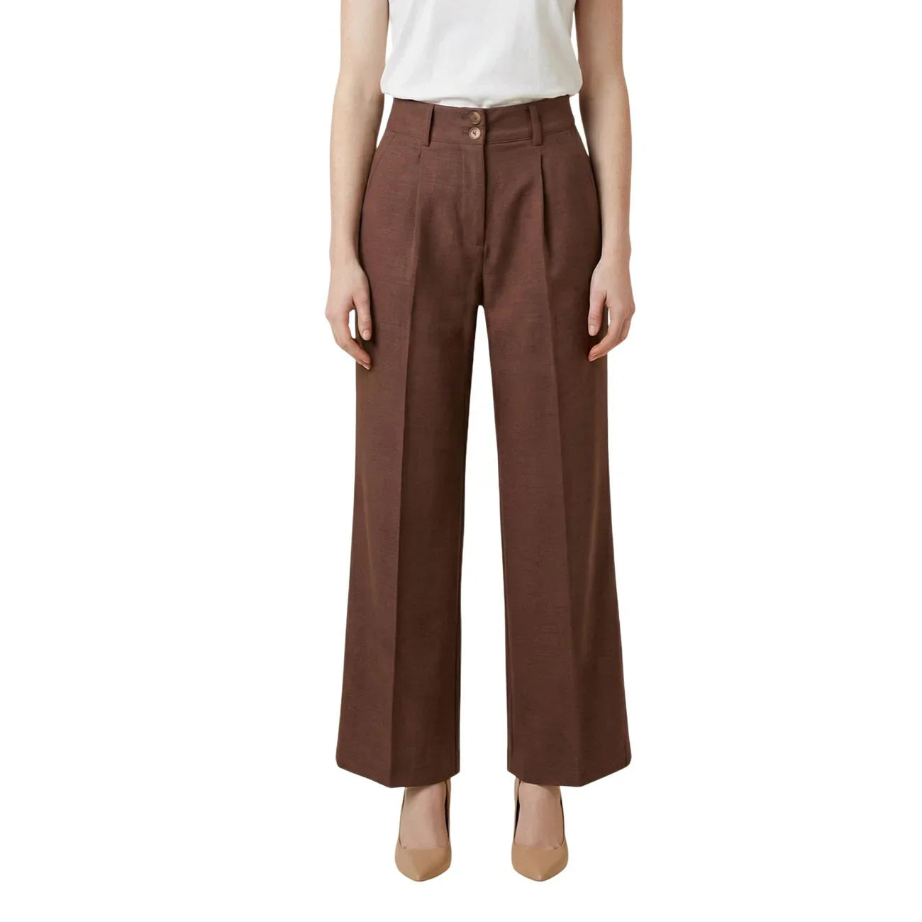 511745 Artigli Pantaloni Marroni Donna Primavera/Estate