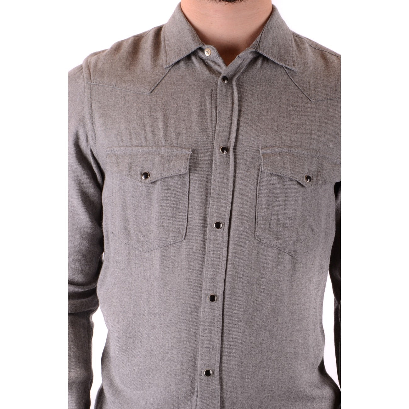 2429591 Dondup Camicia Grigia Viscosa Uomo