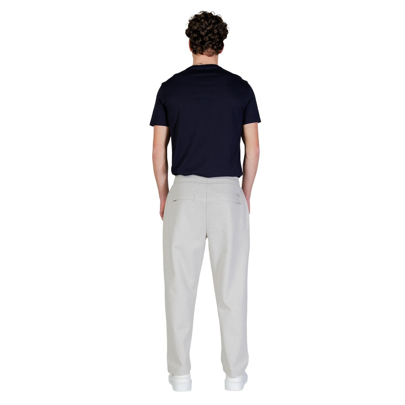 2450890 Boss Pantaloni Grigio Cotone Uomo