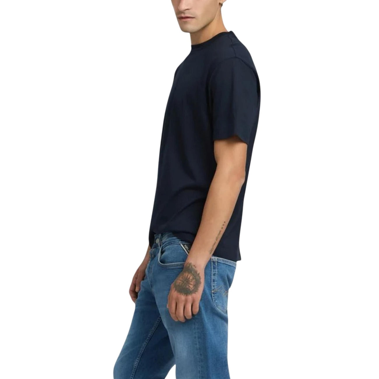 2458122 Replay T-Shirt Bianca 100% Cotone Uomo