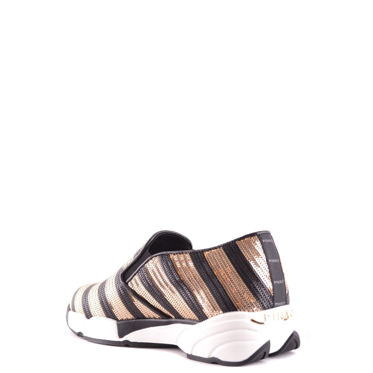 2425254 Pinko Sneakers Nere Donna Tessuto 100% Righe