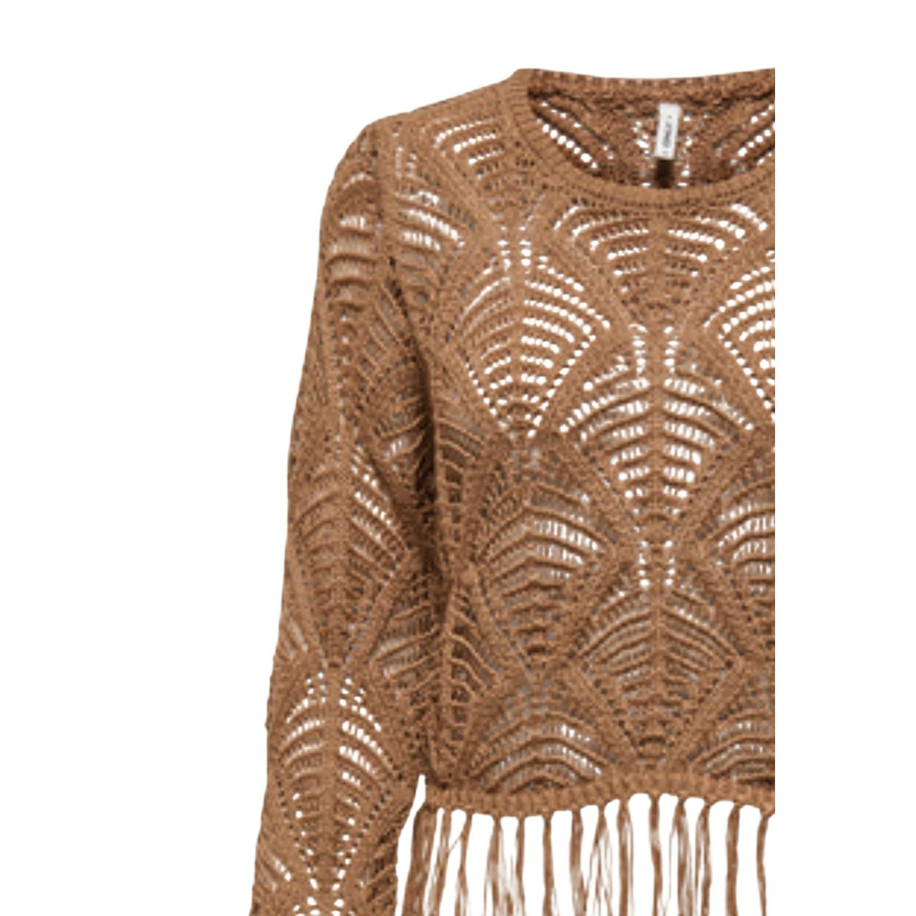 515664 Only Maglia Cammello Maniche Lunghe Donna
