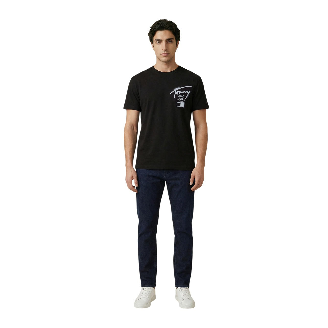 2452987 Tommy Hilfiger Jeans T-Shirt Nera Uomo