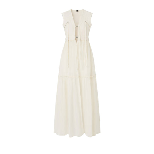 2445159 Pinko Abito Bianco Donna Cotone 100%