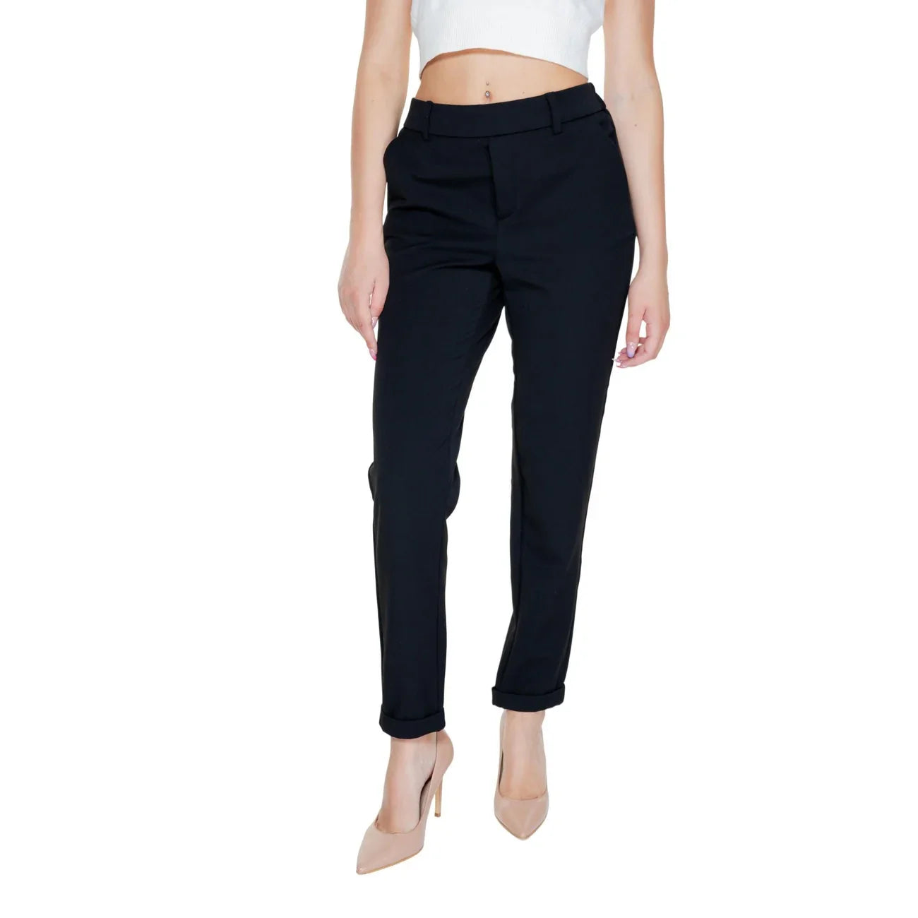 2294224 Vero Moda Pantaloni Neri Tasche Donna