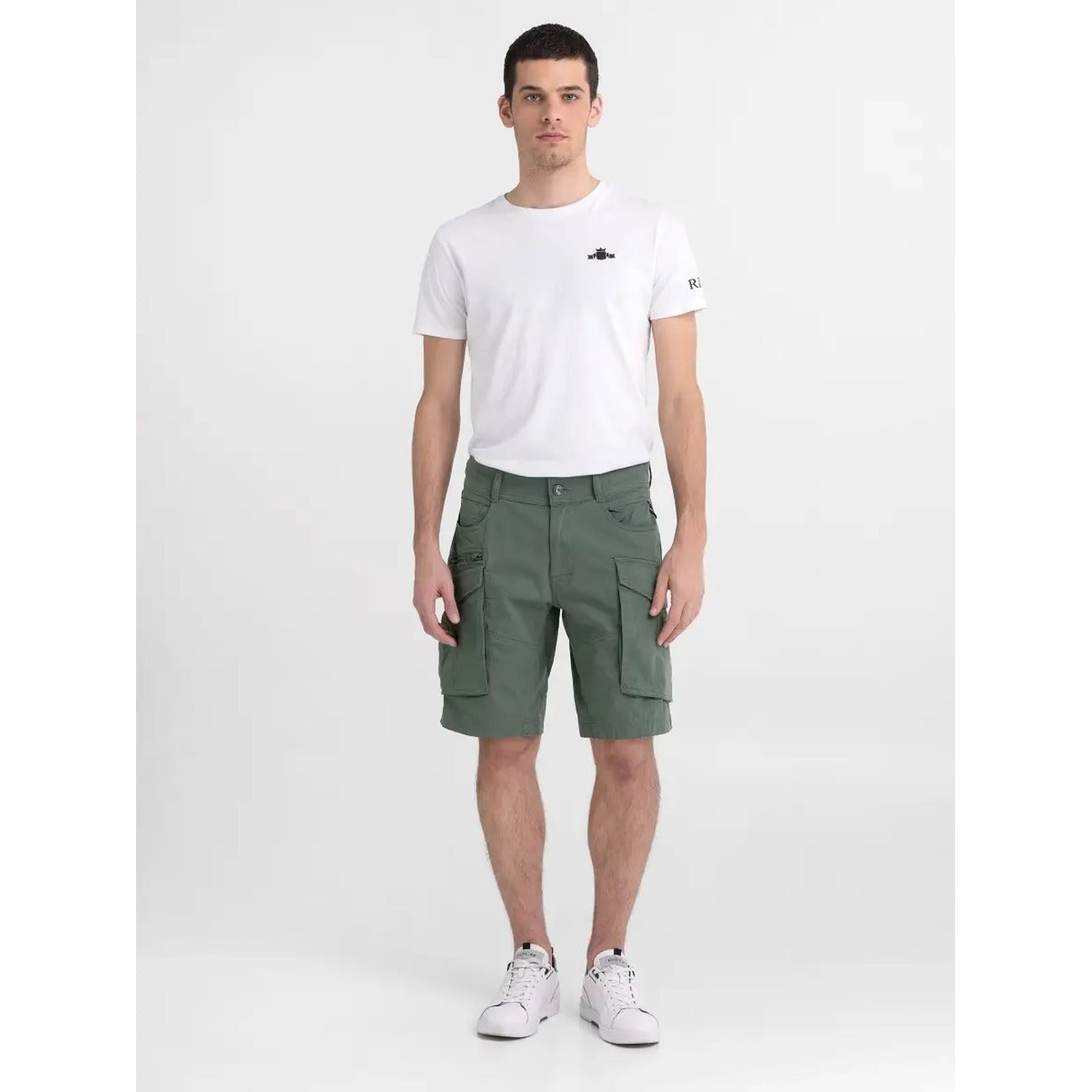 2291410 Replay Bermuda Verde Multipocket Uomo
