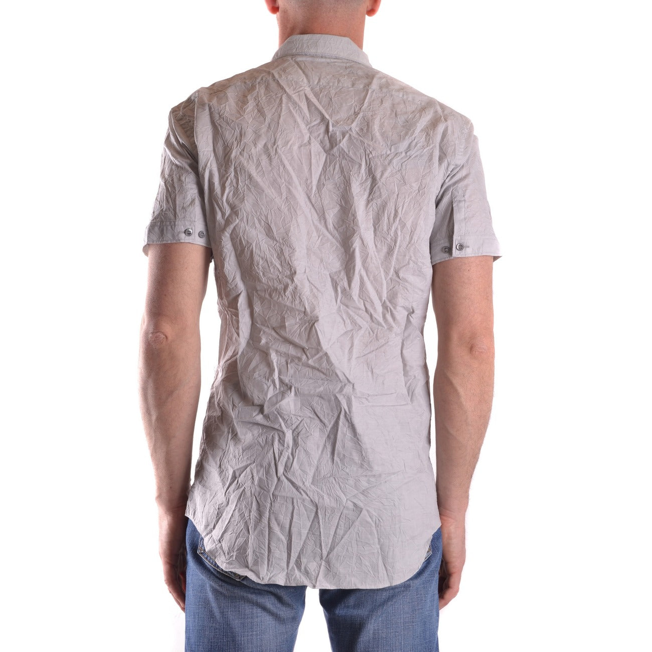 2431924 Neil Barrett Camicia Grigio Maniche Corte Uomo