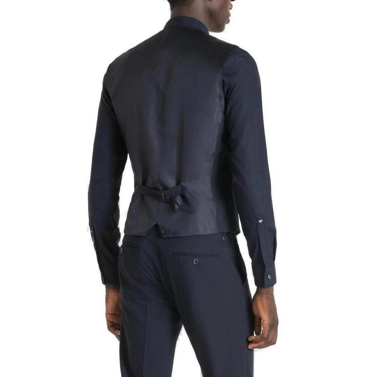 2224192 Antony Morato Gilet Blu Smanicato Uomo