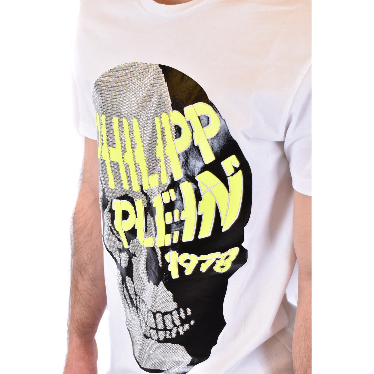 2430812 Philipp Plein T-Shirt Bianca Stampa Uomo
