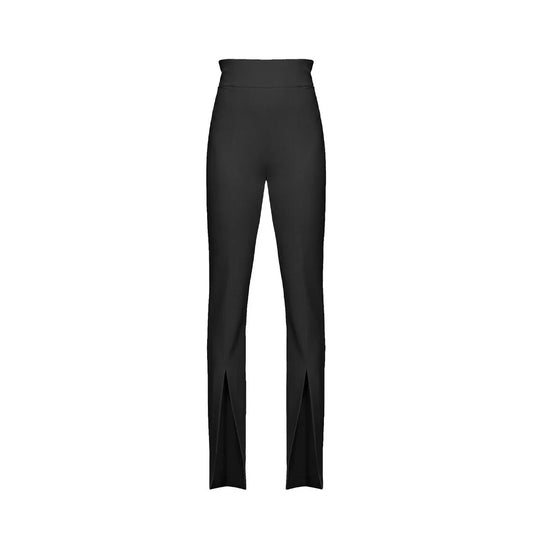 2422959 Pinko Pantaloni Neri Poliestere Cerniera Made Italy Donna
