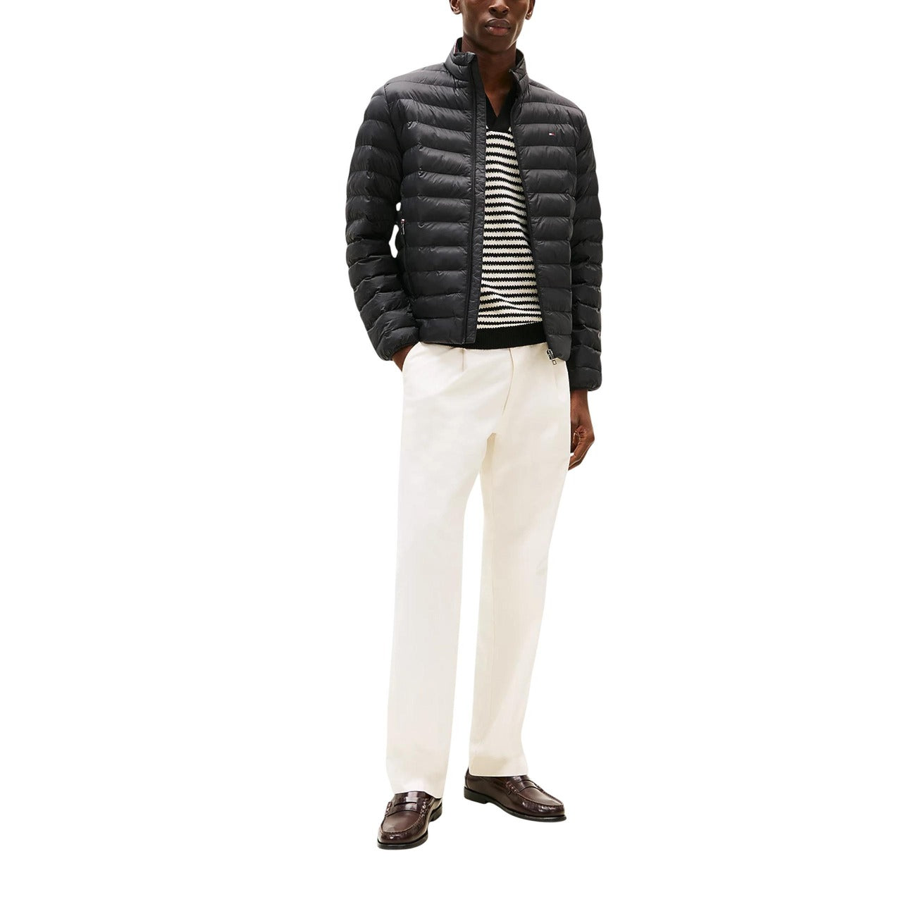 2448284 Tommy Hilfiger Jeans Giubbotto Nero Nylon Uomo