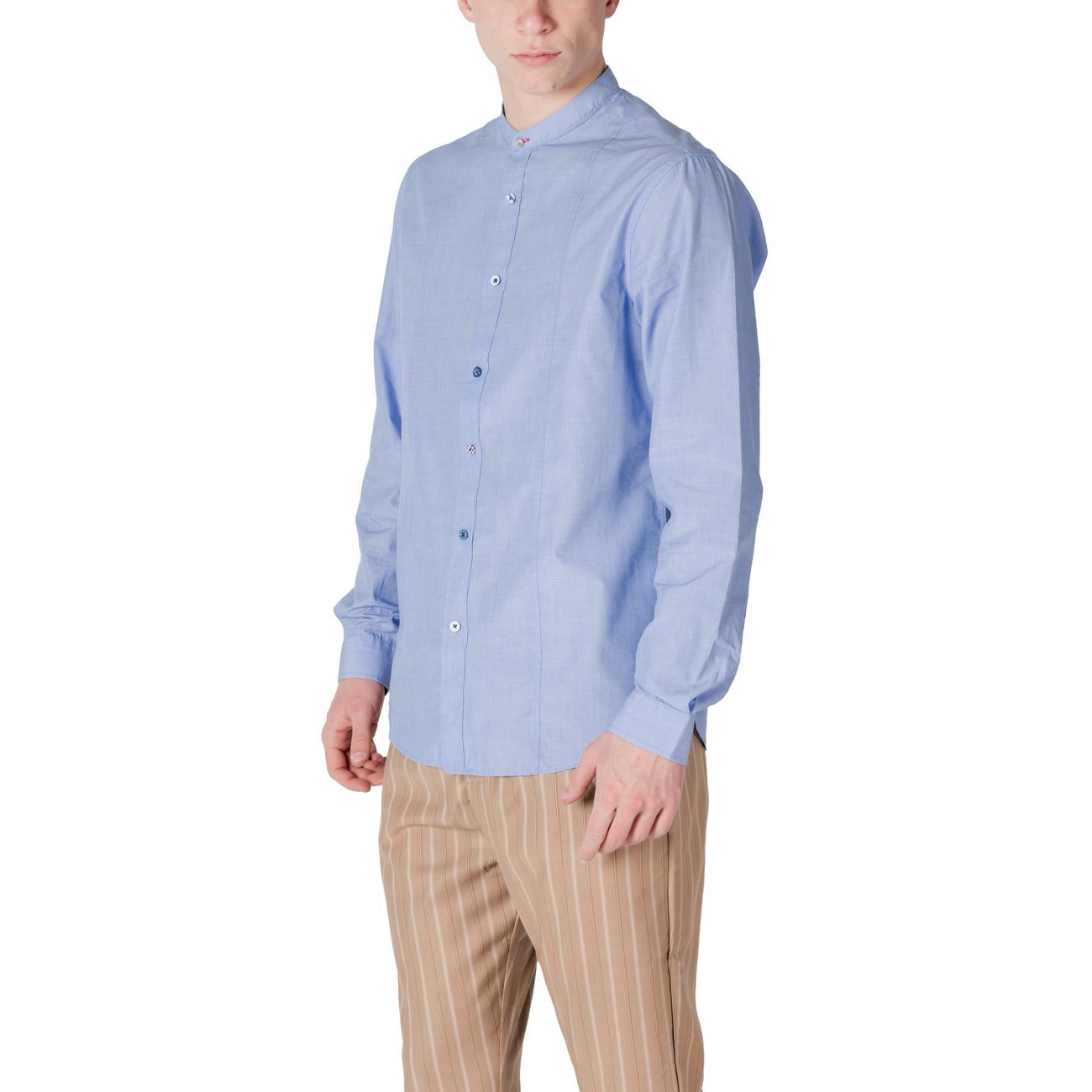 2413597 Gianni Lupo Camicia Azzurra Uomo