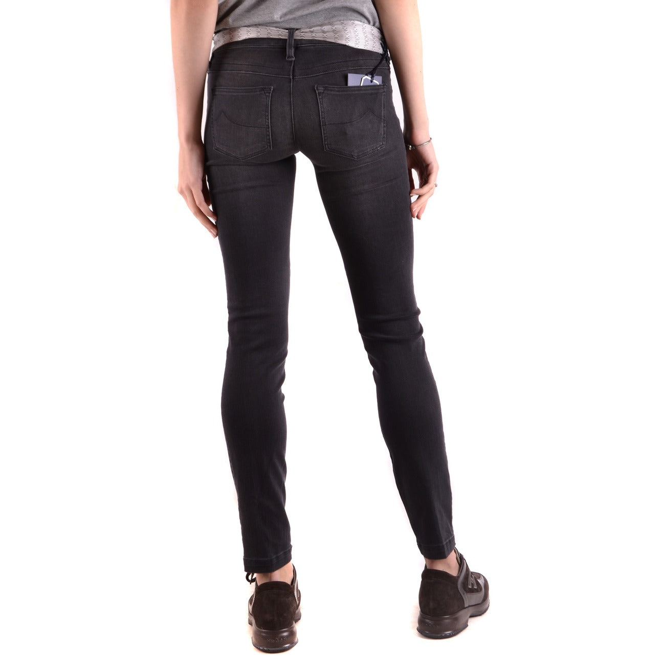 2438003 Jacob Cohen Jeans Neri Cotone Modal Made Italy Donna