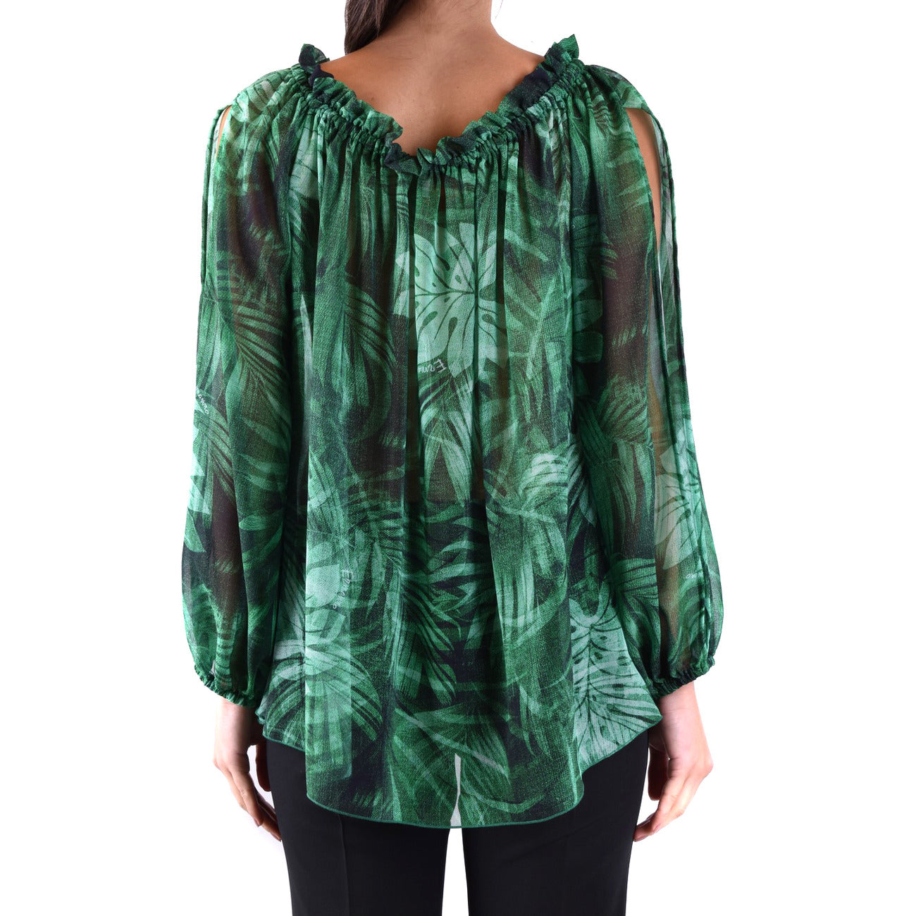 2437676 Ermanno Scervino Blouse Verde Floreale Donna