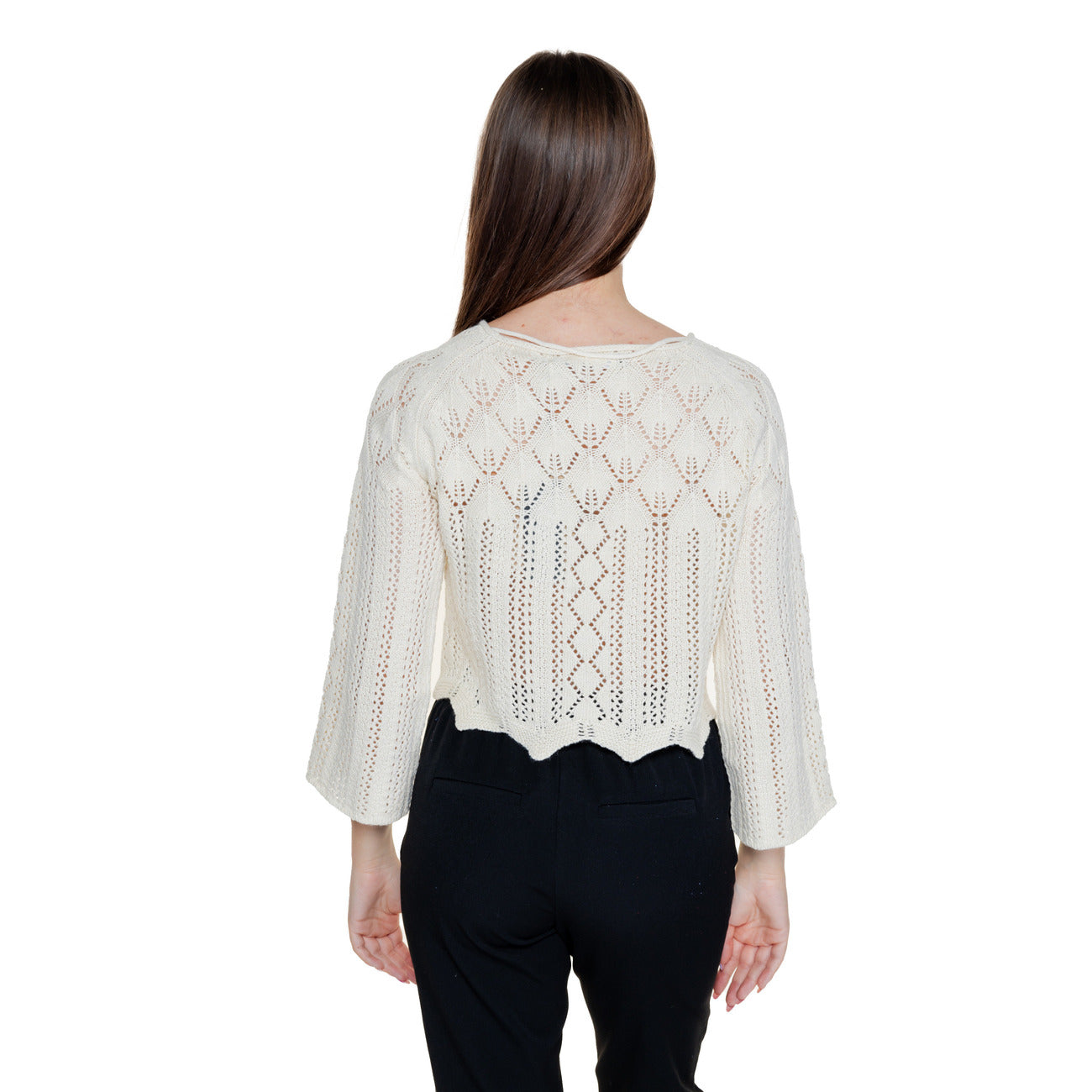 2294238 Vero Moda Maglia Beige Scollo Tondo Donna