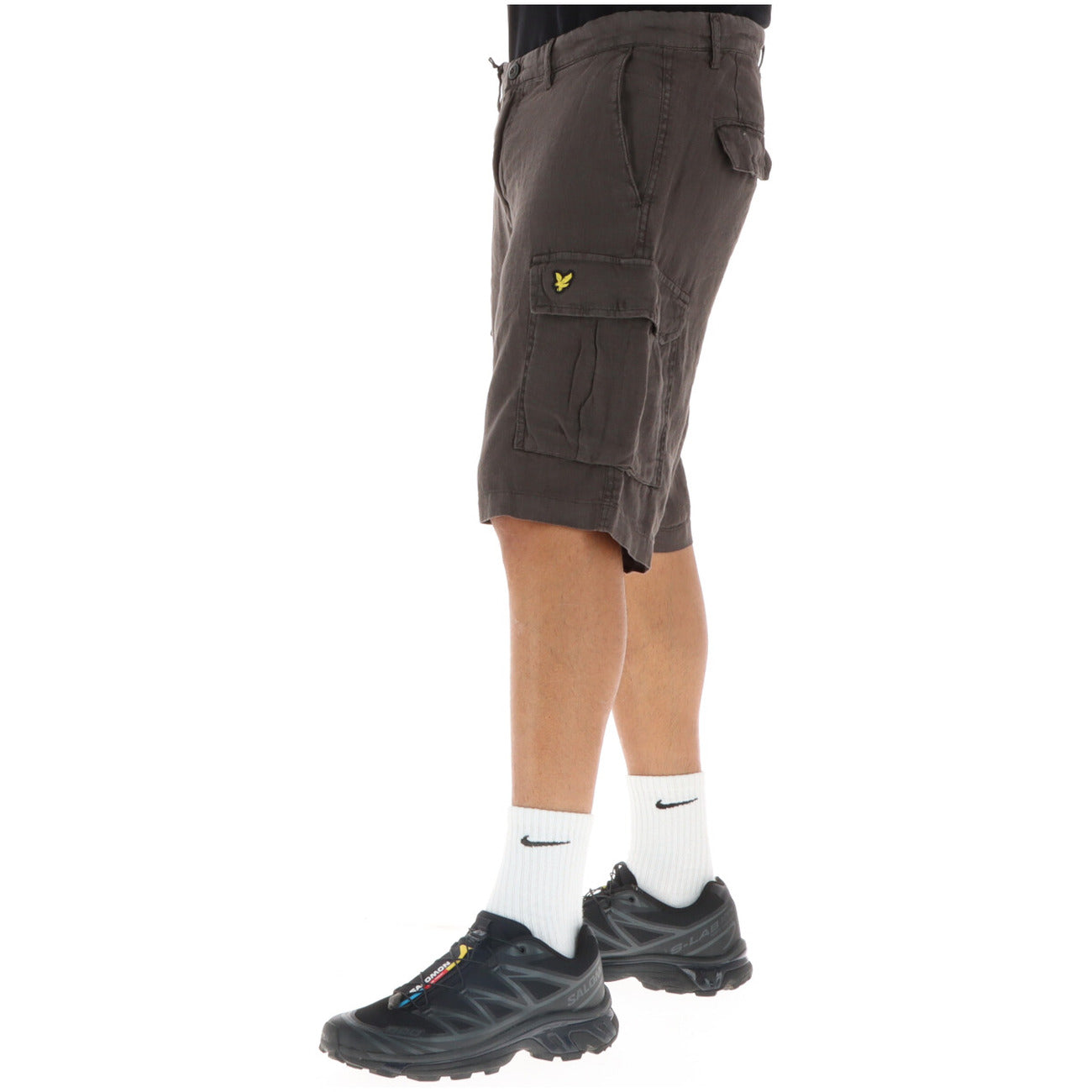 2440671 Lyle & Scott Bermuda Grigio Lino Uomo