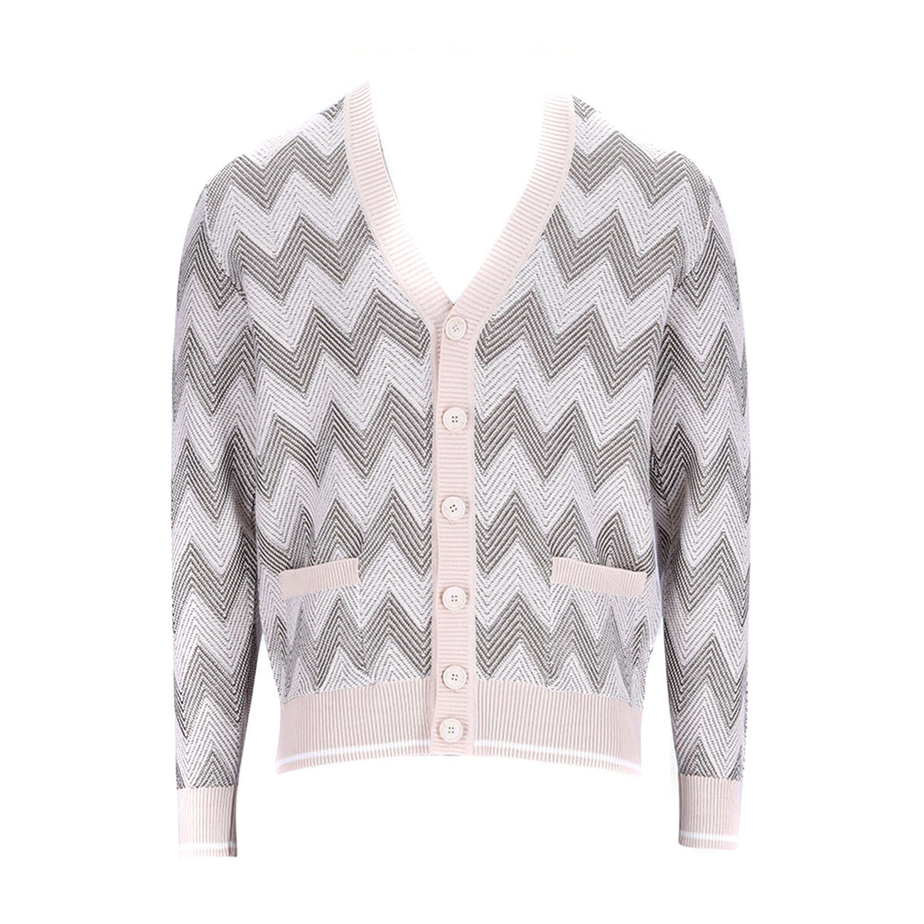 2430899 Missoni Cardigan Beige Righe Uomo