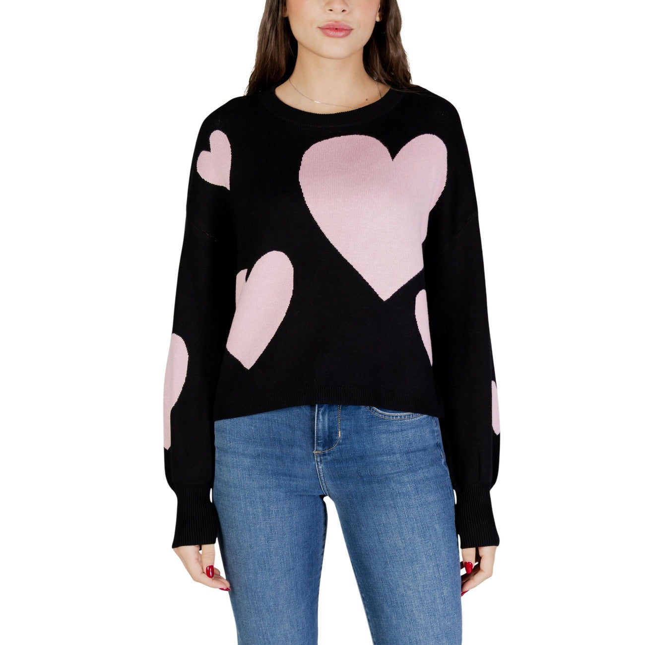 506093 Only Maglia Nera Maniche Lunghe Donna