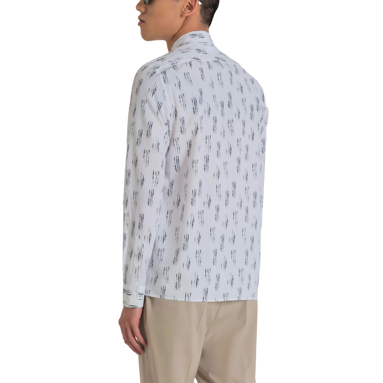 2206166 Antony Morato Camicia Bianca Stampa Cotone Viscosa Uomo