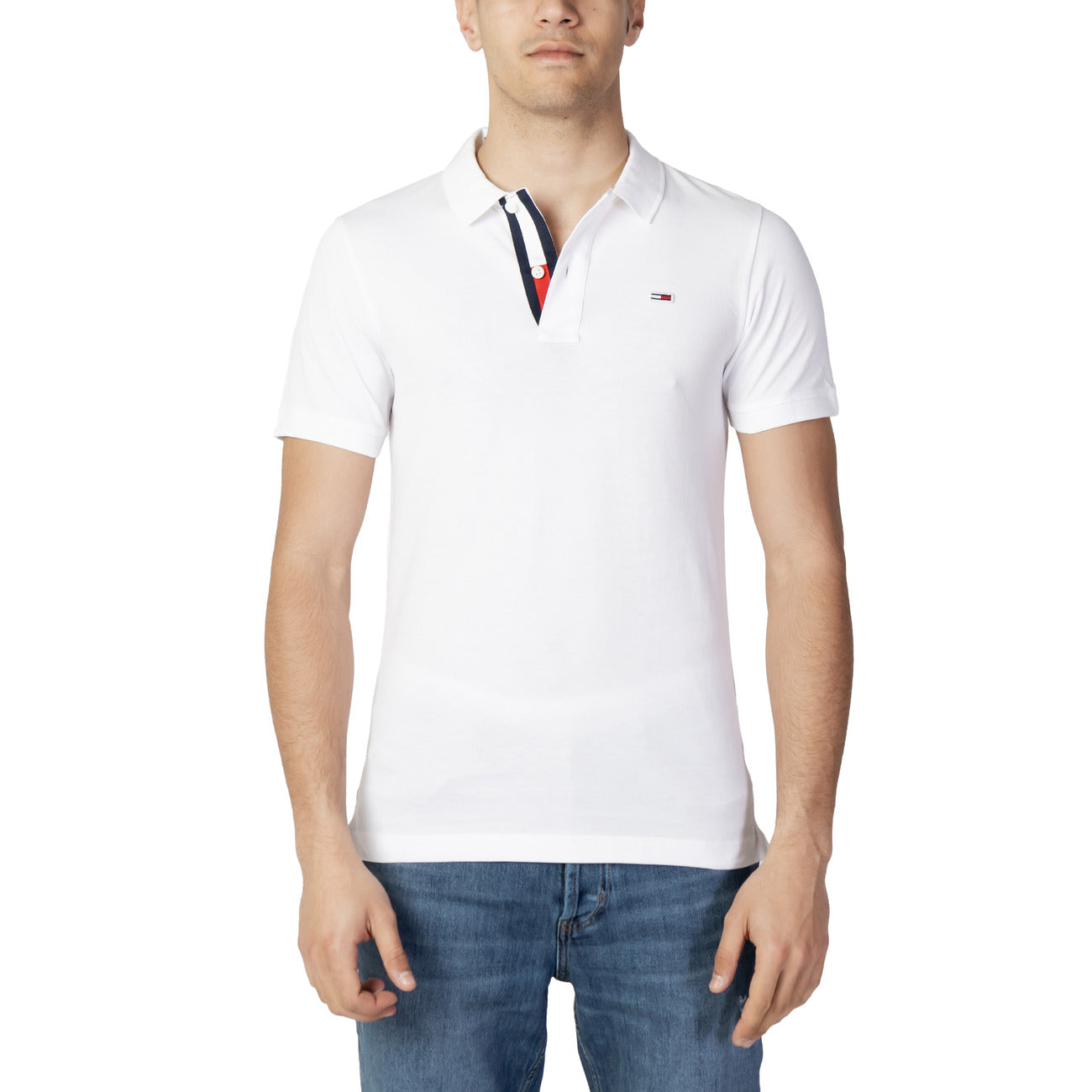 426594 Tommy Hilfiger Jeans Polo Bianco Uomo