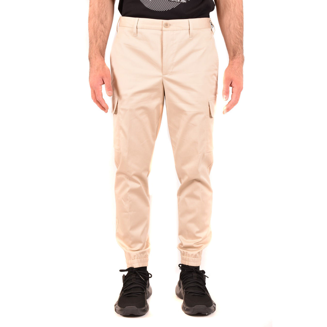 2434981 Neil Barrett Pantaloni Beige Cotone Elastan Uomo